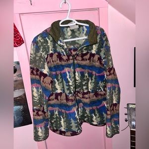 Northern Reflections Fuzzy Zip Up